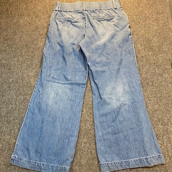 Happily Grey Wide Leg Jeans Womens 13 34x31 Lightweight Pants Blue Medium Wash - Picture 4 of 8